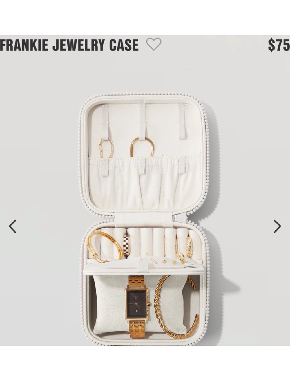 Dagne Dover Frankie Jewelry Case in Oyster *LIMITED EDITION*